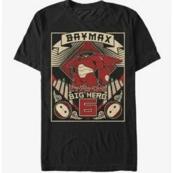 Budget 🎉 Disney Big Hero 6 Baymax Poster T-Shirt 😉