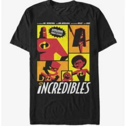 Hot Sale 🤩  Disney Pixar The Incredibles Starring Explosive Family Action T-Shirt 🧨