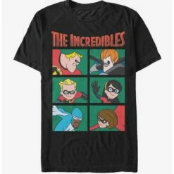 Cheapest ✔️ Disney Pixar The Incredibles Character Panels T-Shirt 👏
