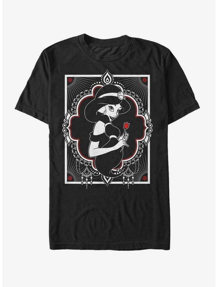 Promo 💯 Disney Aladdin Jasmine Rose T-Shirt 😍 1 Promo 💯 Disney Aladdin Jasmine Rose T-Shirt 😍