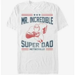 Discount 😀 Disney Pixar The Incredibles Super Dad Metroville T-Shirt 🛒