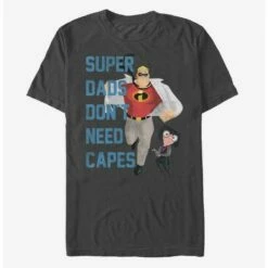 Brand new ⭐ Disney Pixar The Incredibles Super Dads Don't Need Capes T-Shirt 🥰