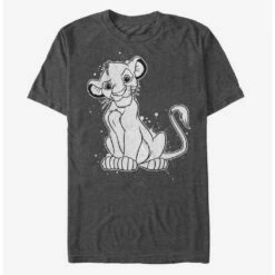 Wholesale 🛒 Lion King Simba Smirk Paint Splatter Print T-Shirt 😍