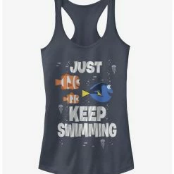 Best Pirce 🤩  Disney Pixar Finding Dory Just Keep Swimming  Girls Tank 🌟
