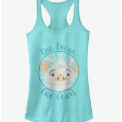 Promo ✔️ Moana Pua One Ocean One Heart 🎉 Girls Tank 😀