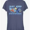 Cheap ⌛ Disney Pixar Finding Dory Just Keep Swimming Current Girls T-Shirt 🔥