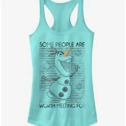 Best reviews of ✨ Frozen Olaf Some People Are Worth Melting For 🎉 Girls Tank ⭐