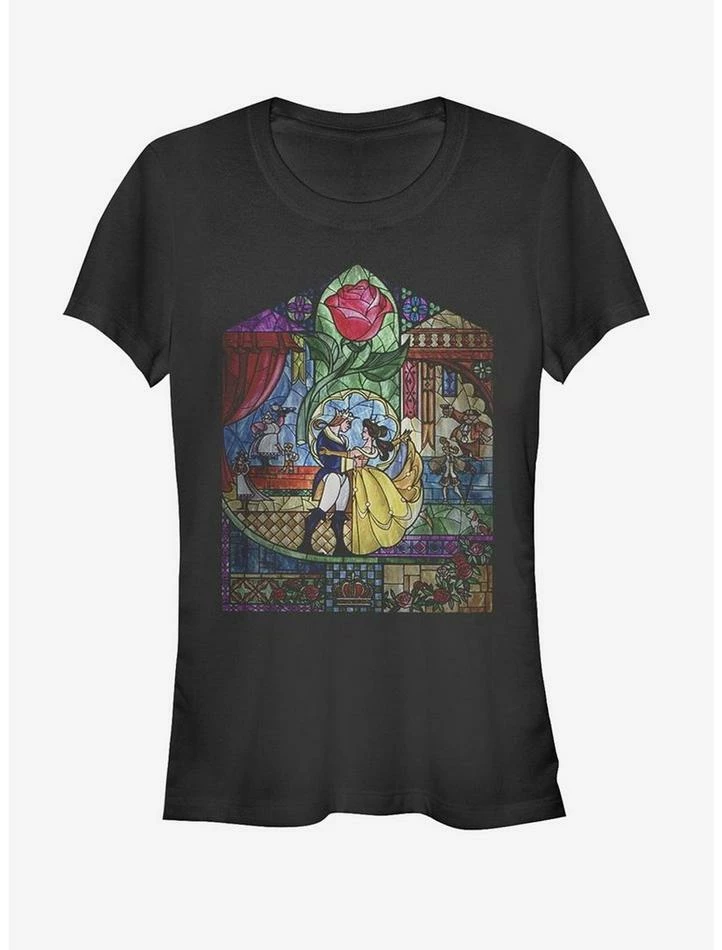 Budget β€οΈ Disney Beauty And The Beast Stained Glass β¨ Girls T-Shirt π₯° 1 Budget β€οΈ Disney Beauty And The Beast Stained Glass β¨ Girls T-Shirt π₯°