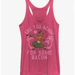 Promo 😍 Lion King Timon Achin' for Bacon Girls Tanks ✨