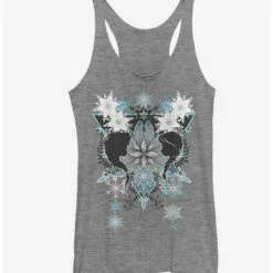 Cheap 🎉 Frozen Sister Snowflake Pattern Girls Tanks 💯