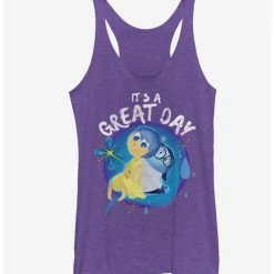 Best deal ⭐ Disney Pixar Inside Out Joy and Sadness Great Day Girls Tanks 😉