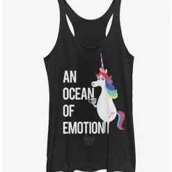 Best Pirce 🥰 Disney Pixar Inside Out Rainbow Unicorn Ocean of Emotion Girls Tank ❤️