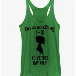 Brand new ✨ Disney Pixar Inside Out Disgust I Give This Day an F 🤩 Girls Tank ⌛