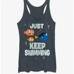 Best Pirce 🔥 Disney Pixar Finding Dory Just Keep Swimming Girls Tank ⌛
