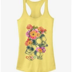 Top 10 🧨 Disney Pixar Coco Calaveras Yellow Girls Tank Top 🎁