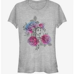 Top 10 ✔️ Disney Beauty And The Beast Belle Roses Triangle 🔔 Girls T-Shirt ⌛