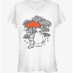 Hot Sale ⌛ Disney Big Hero 6 Patterned Baymax Girls T-Shirt 🥰