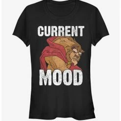 New 🎁 Disney Beauty And The Beast Current Mood Girls T-Shirt 👍