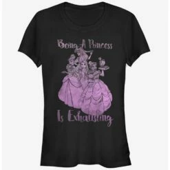 New 👍 Disney Being a Princess is Exhausting Girls T-Shirt 🛒