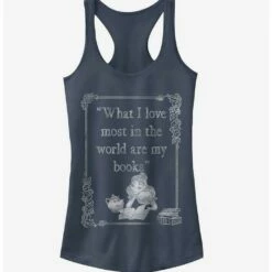 Best Pirce ❤️ Disney Belle Loves Books ✔️ Girls Tank 🌟