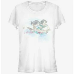 Flash Sale ✔️ Disney Aladdin Jasmine Watercolor Carpet Ride 🔔 Girls T-Shirt 🔥