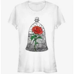 Budget 😍 Disney Stained Rose Window Girls T-Shirt ✔️