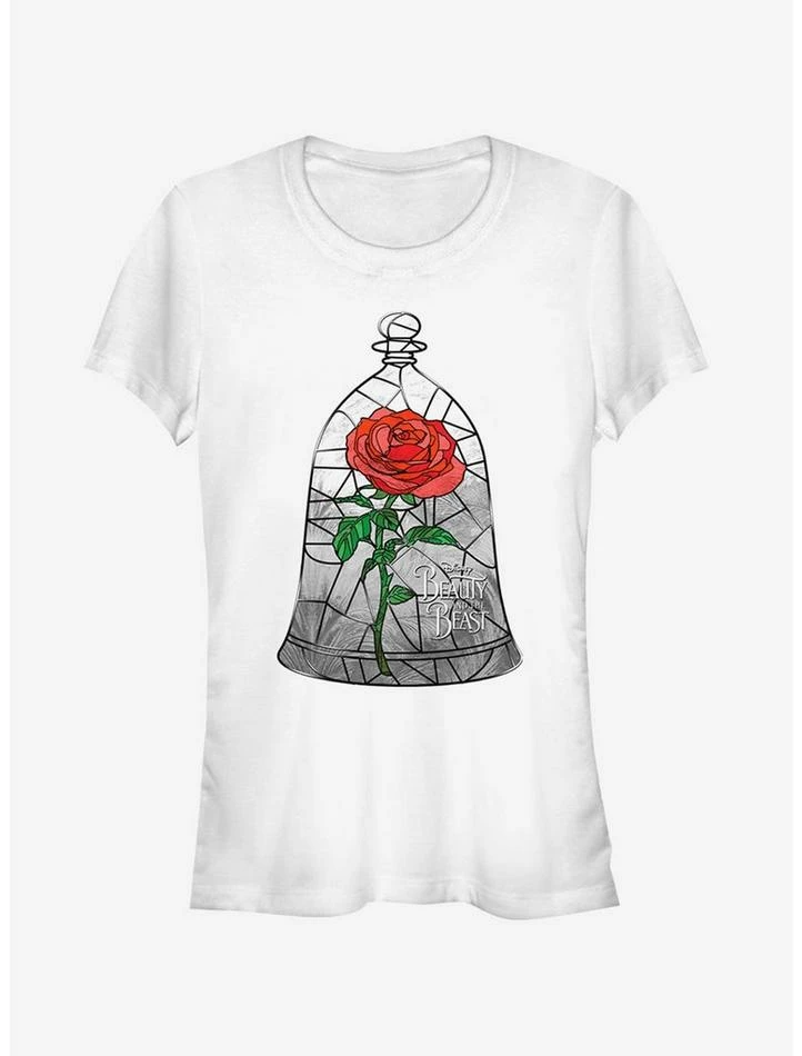 Budget 😍 Disney Stained Rose Window Girls T-Shirt ✔️ 1 Budget 😍 Disney Stained Rose Window Girls T-Shirt ✔️