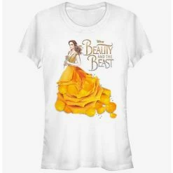 Best Sale ❤️ Disney Beauty And The Beast Rose Petal 🤩 Dress ❤️ Girls T-Shirt ⌛