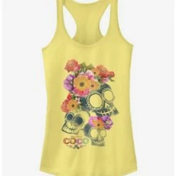 Budget ⌛ Disney Pixar Coco Floral Skeletons 🤩 Girls Tank ✨