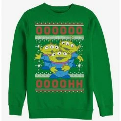 Coupon 👍  Disney Pixar Toy Story Ugly  Christmas Sweater Alien Sweatshirt 👏