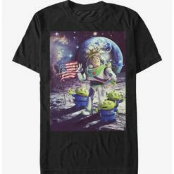 Outlet ✔️ Disney Pixar Toy Story Buzz & Alien Moon Landing T-Shirt 👍