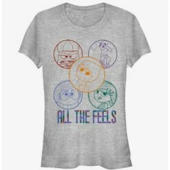 Best deal ✨ Disney Pixar Inside Out All the Feels Girls T-Shirt 🔔