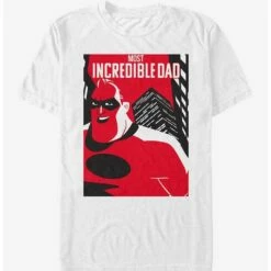 Best Pirce 🌟 Disney Pixar The Incredibles Most Incredible Dad Skyscraper T-Shirt 👍