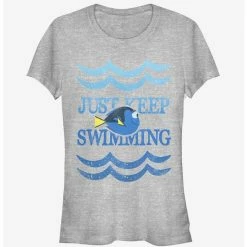 Cheapest 🔥  Disney Pixar Finding Dory Keep Swimming Waves  Girls T-Shirt 🔥