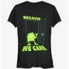 Promo 😍 Disney Pixar Monsters Inc Mike Cares Doorway Girls T-Shirt ✔️