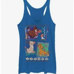 Brand new ❤️ Disney Lion King Retro 90's Savannah Friends 🔔 Girls Tank Top 👍