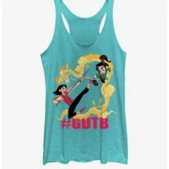 Deals 🛒 Disney Ralph Breaks The Internet Mulan Teal Girls Tank Top 👍