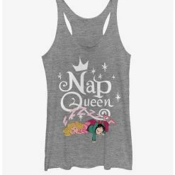 Flash Sale 🎉 Disney Ralph Breaks The Internet Aurora Nap Queen Grey Girls Tank Top 🔥