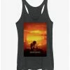New 🎁 Disney The Lion King 2019 Pride Rock Poster Heathered Girls Tank Top ✔️