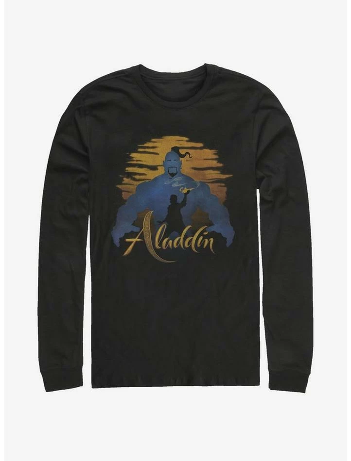 Promo β¨ Disney Aladdin 2019 Genie Silhouette Long-Sleeve T-Shirt π― 1 Promo β¨ Disney Aladdin 2019 Genie Silhouette Long-Sleeve T-Shirt π―
