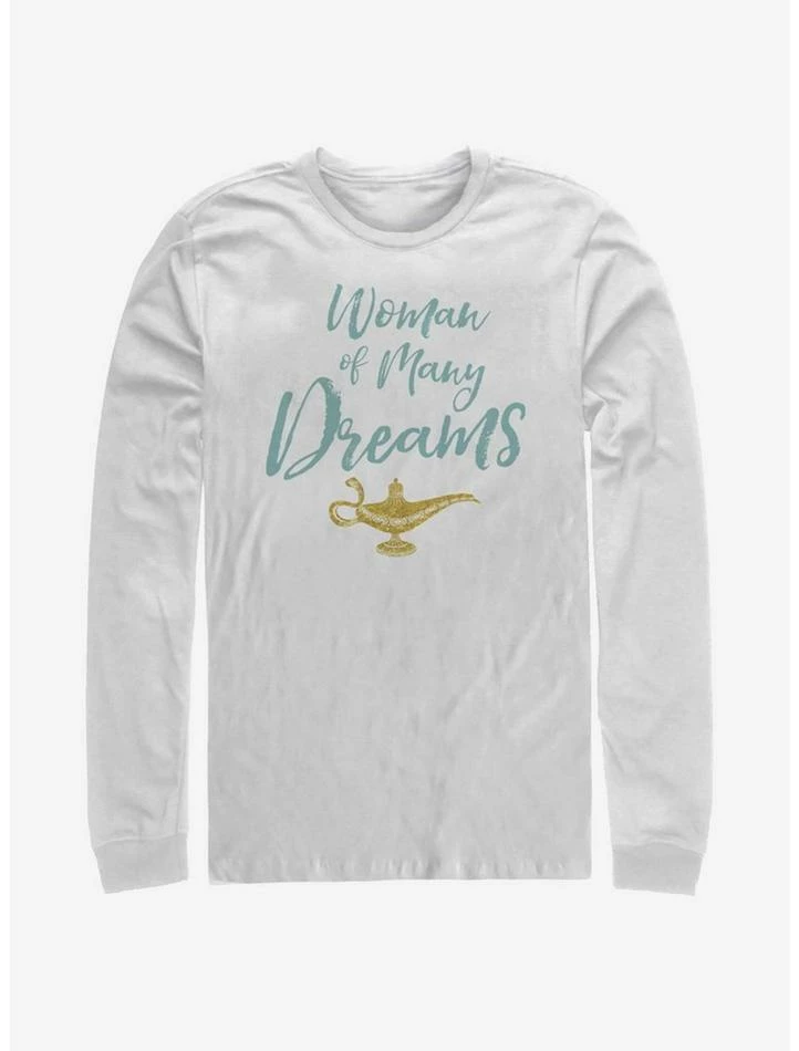 Best deal β Disney Aladdin 2019 π€© Woman of Many Dreams Cursive Long-Sleeve T-Shirt β€οΈ 1 Best deal β Disney Aladdin 2019 π€© Woman of Many Dreams Cursive Long-Sleeve T-Shirt β€οΈ