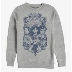 Top 10 😉 Disney Aladdin 2019 Vintage Aladdin Collage Sweatshirt ✔️