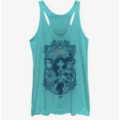 Brand new 🛒 Disney Aladdin 2019 Vintage Aladdin Collage Girls Tank 🤩