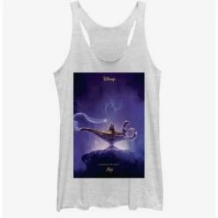 New 😉 Disney Aladdin 2019 Aladdin Live Action Poster 💯 Girls Tank ⌛