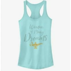 Budget 👍 Disney Aladdin 2019 Woman of Many Dreams Cursive Girls Tank 🔔