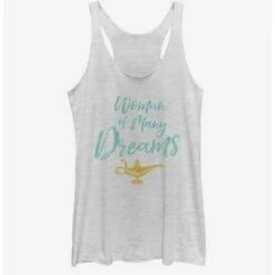 Deals ✨ Disney Aladdin 2019 Woman of Many Dreams Cursive Girls Tank 💯