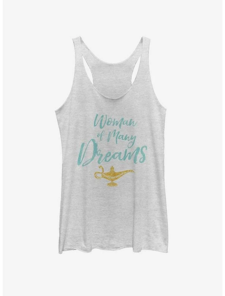 Deals ✨ Disney Aladdin 2019 Woman of Many Dreams Cursive Girls Tank 💯 1 Deals ✨ Disney Aladdin 2019 Woman of Many Dreams Cursive Girls Tank 💯