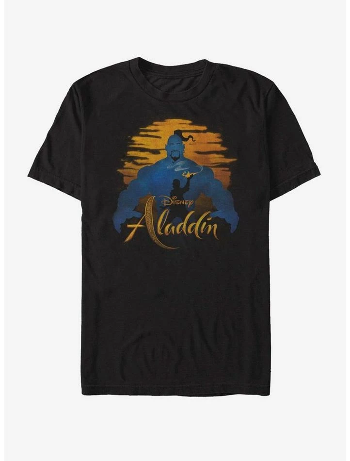 Brand new ✔️ Disney Aladdin 2019 Genie Silhouette T-Shirt ⌛ 1 Brand new ✔️ Disney Aladdin 2019 Genie Silhouette T-Shirt ⌛