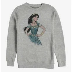 Coupon 🥰 Disney Aladdin 2019 Jasmine Sketch Sweatshirt 🎉