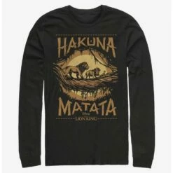 Cheapest 🔥 Disney The Lion King 2019 Savanna Poster Long-Sleeve T-Shirt ⭐